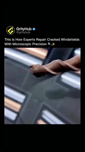 Grity Hub on Instagram: "Most people replace cracked windshields. Experts repair them like surgeons. 🔬🛠️ Professional windshield repair isn't about covering the crack—it's about filling it at the molecular level. Technicians use specialized resin injectors that push liquid polymer deep into the fracture under vacuum pressure, forcing it into microscopic spider-web cracks invisible to the naked eye. The resin bonds with the glass structure, restoring up to 90% of the windshield's original stren