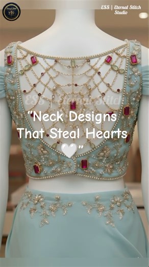 Beautiful Elegant Dress Neck Designs ✨ | Fashion Design Shorts @EternalStitchStudio