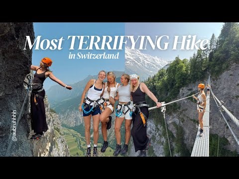 The most TERRIFYING hike in the World | Via Ferrata Mürren, Switzerland