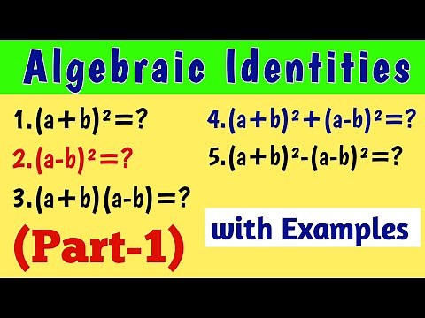 Algebraic Identities (Part-1) || Identities with Examples || #algebraicidentities