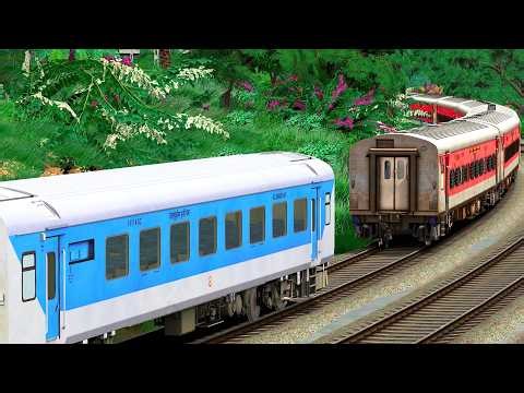 LHB RED COUPLING LHB VISTADOME TRAIN | BUMPY RAILROAD | Train Simulator | Railwork | NTG GAMING