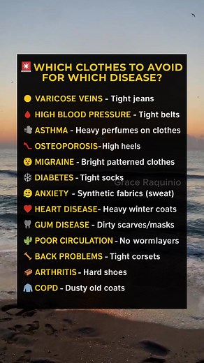 2.1K views · 305 reactions |  Your Clothes Could Be Harming Your Health! 喙 What you wear might secretly affect your body — from tight jeans to heavy coats!   Dress smart, stay healthy, and let your outfit work for you, not against you! #HealthTips #WellnessCheck #DressSmart #HealthyLifestyle #StayAware | Grace Raquinio | Facebook