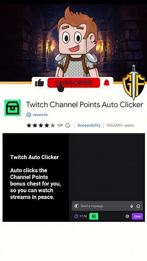 Twitch Channel Points Auto Clicker / Free Chrome Extension #shorts #twitch