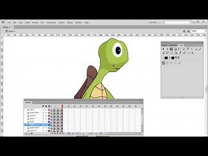 How to make animation walk in Adobe flash | Turtle walking