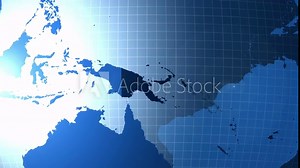 Papua New Guinea. Map. Zooming into Papua New Guinea on the globe.