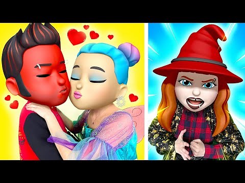 New girl stole Him! | Fairy vs Witch at school - relatable situations by La La Life Emoji