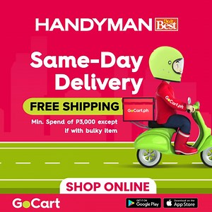 We always go the extra mile! 😉​ Shop and enjoy free shipping and same-day delivery for your home & DIY needs on GoCart!​ Click here to shop: http://bit.ly/3VAjg7w | Handyman