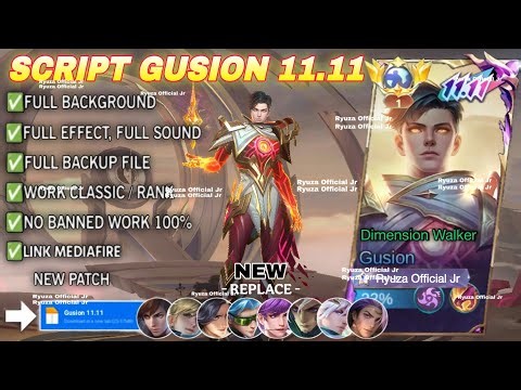 NEW Script Skin Gusion 11.11 No Password | Full Effect Voice | Patch Terbaru