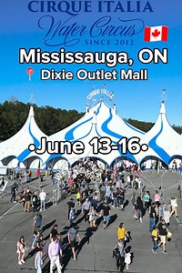 💦Dive into the magical world of Cirque Italia🇨🇦Mississauga, ON | June 13 - 16 at Dixie Outlet Mall, for the first time EVER! Kids Get In FREE - Promo Code FACEFREE online (Offer subject to limitations - 1 free child per paying adult in levels 2 & 3 - seating map displayed online) For Handicap Seating & More info - Call 941-704-8572 ✨ 𝐀𝐠𝐞𝐬 𝟐-𝟏𝟐 are considered child, under 2 is free on your lap •𝙒𝘼𝙍𝙉𝙄𝙉𝙂 - 𝙎𝙩𝙧𝙤𝙗𝙚 𝙡𝙞𝙜𝙝𝙩𝙨 𝙪𝙨𝙚𝙙 𝙞𝙣 𝙩𝙝𝙚 𝙥𝙚𝙧𝙛𝙤𝙧𝙢𝙖𝙣𝙘𝙚 | Cirq