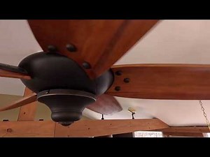 68" Hampton Bay Altura Ceiling Fan in Oil Rubbed Bronze | Living Room Installation