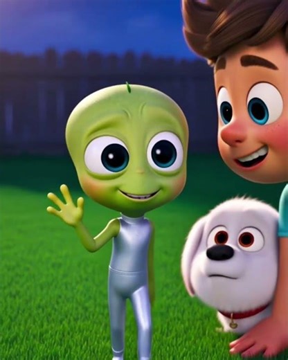 Alien Meets Max! 👽 Funny 3D Cartoon Short #cartoonshorts #america #cartoon