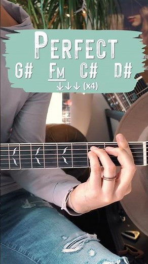 Perfect Ed Sheeran Guitar Lesson (No Capo) // Perfect Guitar Tutorial #Shorts