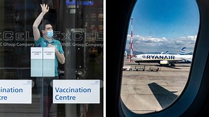 Ryanair ordered to remove ‘jab and go’ advert over misleading vaccine claims | LBC