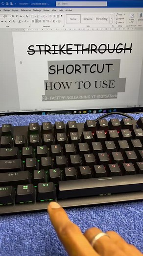 Strikethrough Text Shortcut Key for Computer Users