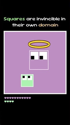 Squares are invincible in their domain #square #simulation #coding #battle #color #1v1