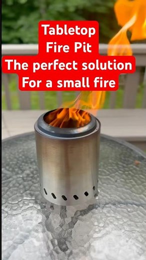 Tabletop Smokeless Fire Pit. The perfect solution for a small backyard fire.