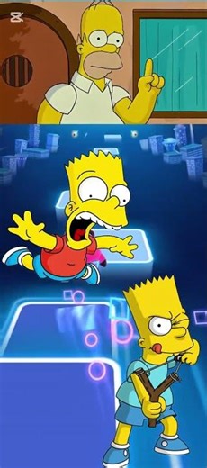 “Tiles Hop – The Simpsons Edition | Homer & Bart Bounce Beats!”