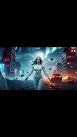 Echoes After the Fall 🌍🌌 | Hyper-Real Night Cities, Women, and Reborn Worlds ✨