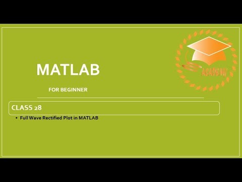 MATLAB Course| Class 28| Full Wave Rectified Plot