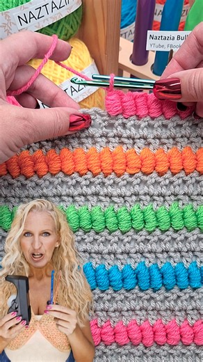 Learn to crochet beautiful coil stitches in this tutorial from Naztazia. Using two crochet hooks taped together makes tricky wraps slide off easily. It creates a perfectly even, textured roll. #reels #crochet #knitting #artist #yarn #crocheting #crochetinspiration #makersgonnamake #crochetblanket #tutorial #naztazia | Naztazia