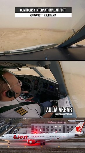hermanwenas on Instagram: "Cockpit View A330 landing Nouakchott, Mauritania 🇲🇷 #lionair #lionairgroup #airbus #a330 #a330neo #aircrew #aviation #lionaircrew #pilot #pilota330 #cockpitview #aviationlovers #aviationphotography #aviationdaily #aviationgeek #instaaviation #aviationpics #aviationspotter #instaviation #aviationnews #fyp #viral #airlines #planes #landing #flynas #hajj2025 #Nouakchott #Mauritania #afrika"