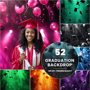 52 Graduation Photography Backdrops: Senior Portrait Backgrounds (digital Download) - Etsy