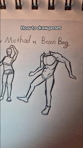 How to draw poses (box method vs bean bag method) #howtodraw #anatomy #drawingtutorial #drawing