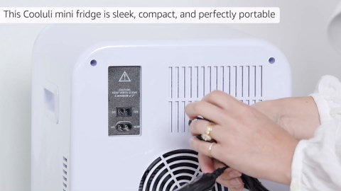 Cooluli 20L Mini Fridge For Bedroom - Car, Office Desk & College Dorm Room Glass Front Digital Temperature Control 12v Small Refrigerator for Food, Drinks, Skin Care, Beauty Breast Milk (Blue)