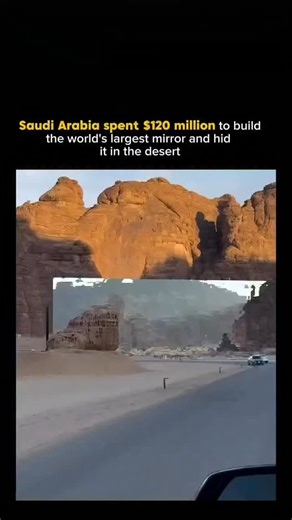 AI Reels | Awesome Nature on Instagram: "This is the world’s largest mirrored building—and it nearly disappears into the desert. 🤯🏜️ Located in Al-Ula, the Maraya Concert Hall is wrapped in over 9,740 square meters of reflective glass, mirroring sandstone cliffs, shifting skies, and the vast landscape around it. Built in under three months, the structure feels less like architecture and more like a mirage. As daylight changes, the building blends into its surroundings, blurring the line betwee