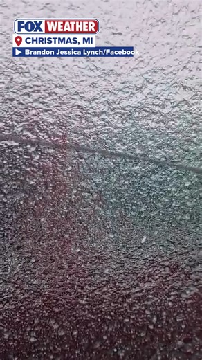 ICY CONDITIONS: A Winter Weather Advisory remains in place for area of Michigan until 4pm today. Drivers in Christmas, Michigan are seeing thin layers of ice forming on their windows due to the freezing rain. | FOX Weather