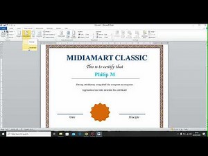 How to design a professional certificate on MS Word (Step by Step Tutorial)