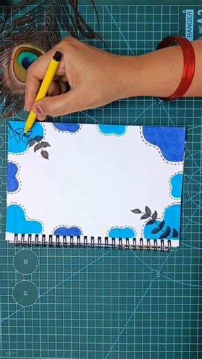 🩵💙🩵💙 Front page designs for school project#shorts#art #drawing #diy #frontpage#trending #viral