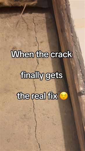 CrackPro on Instagram: "Watching a foundation crack disappear never gets old 😮‍💨 Real fixes happen from the inside. #CrackPro #OddlySatisfying #FixTok #BasementRepair #FoundationFix"