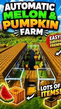 🍉🎃Easy Melon and Pumpkin Farm | Survival