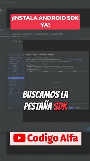Cómo instalar el SDK De android en android Studio #androidstudio #flutter #shorts #softwareengineer