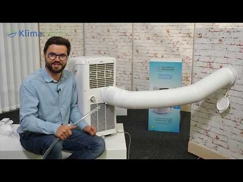 Mobile Klimaanlage Dolceclima compact 8P (Olimpa Splendid), Inbetriebnahme & (Wand-) Anschluss.