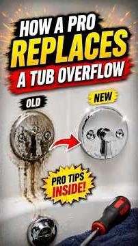 How a Pro Replaces a Tub Overflow #plumbing
