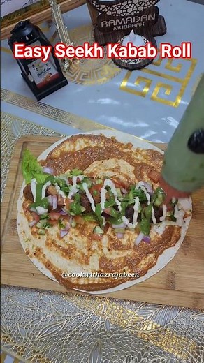 Ramadan Special 🌙✨ | Seekh Kabab Roll | KEBAB Tortilla WRAP 🔥🔥🔥 #ramzan #seekhkabab #tortilla #fyp