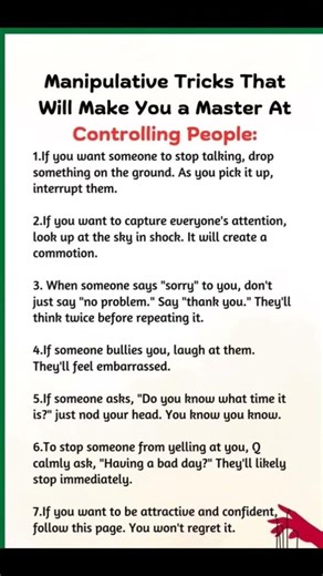 Manipulative Tricks That Will Make You a Master At Controlling People: #motivation #shorts #viral