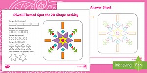Diwali-Themed Spot the 2D Shape Activity