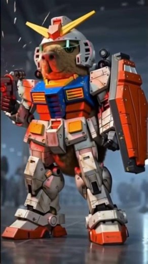 A Capybara… in a Gundam Suit?!