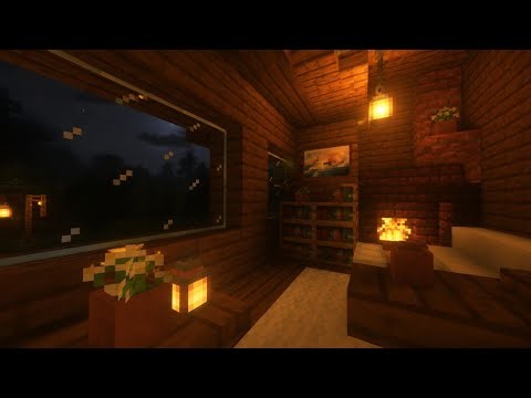 Minecraft relaxing music box 11:11 (rain + visuals)