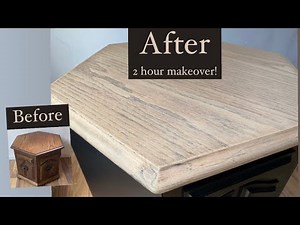 Furniture Flip Painting furniture BLACK with RAW WOOD paint wash top Beginner & budget friendly