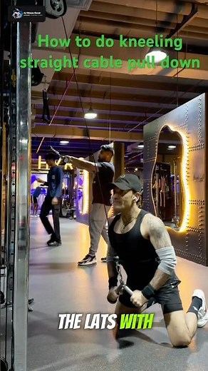 How to do kneeling straight cable pull down #music #motivation #spinglemove #hookstep #speedrope