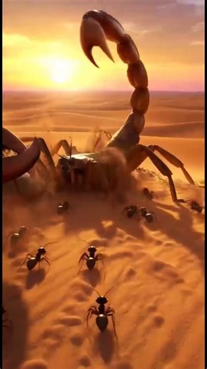 Scorpion vs a Colony of Ants — The Battle You’ll Never Forget 🦂🐜 #shorts