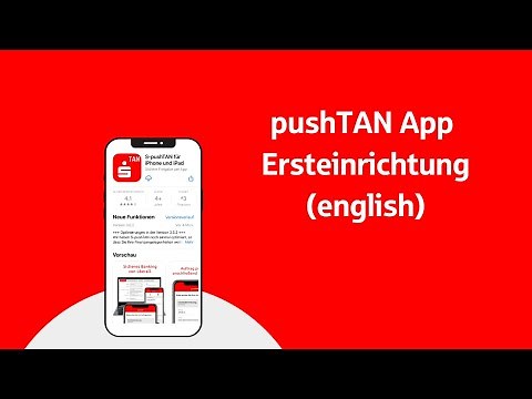 English: pushTAN App inital setup (Online-Banking mit pushTAN Ersteinrichtung)