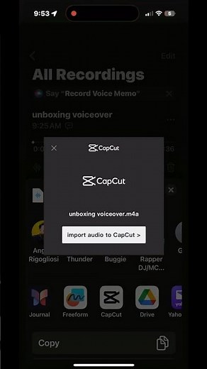 How to use iPhone voice memos in CapCut .￼