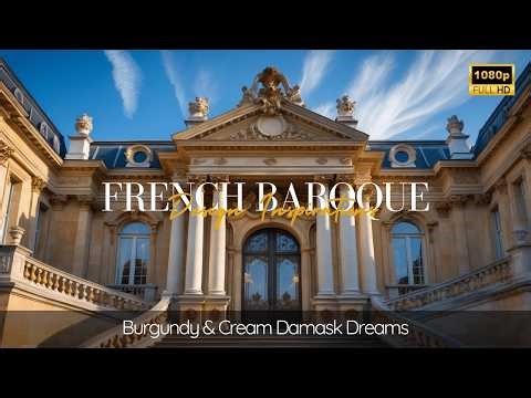 French Baroque, But Make It Cozy: Burgundy & Cream Damask Dreams