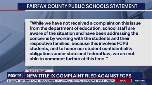 Title IX complaint filed against Fairfax County Schools