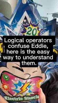 Logical operators confuse Eddie, here is the easy way to understand them.#Python #pythonforkids